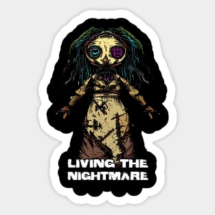 Creepy Scary Doll Living The Nightmare October 31st Horror Sticker